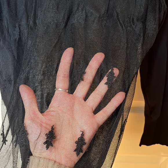 Cut Cute Black Cardigan with Lace Back - Size M NWT - Picture 4 of 7